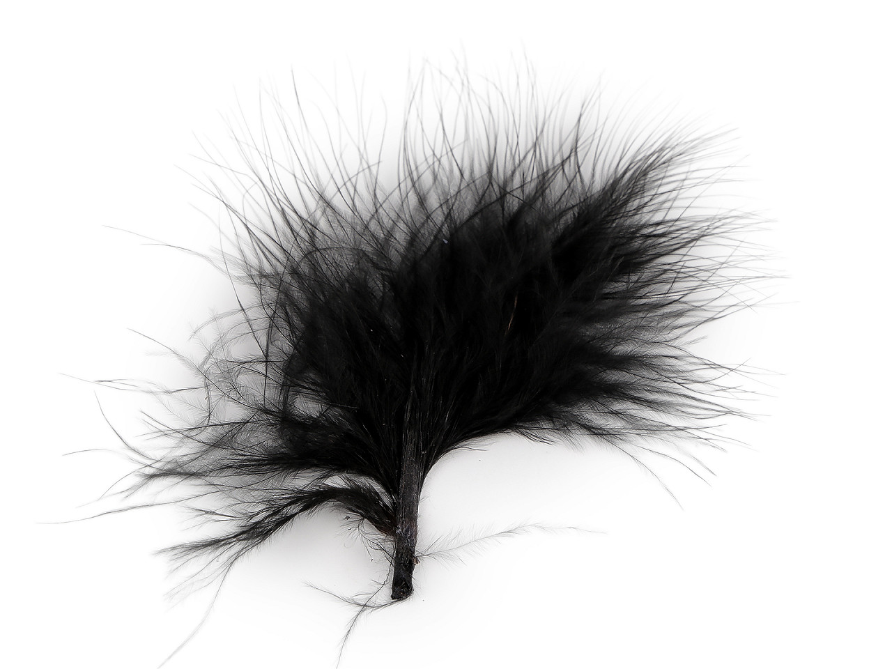 Peří marabu délka 7-14 cm, malé, 2 černá