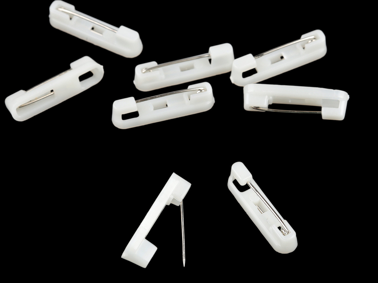 Brožový můstek 5x22 mm, malé, bílá
