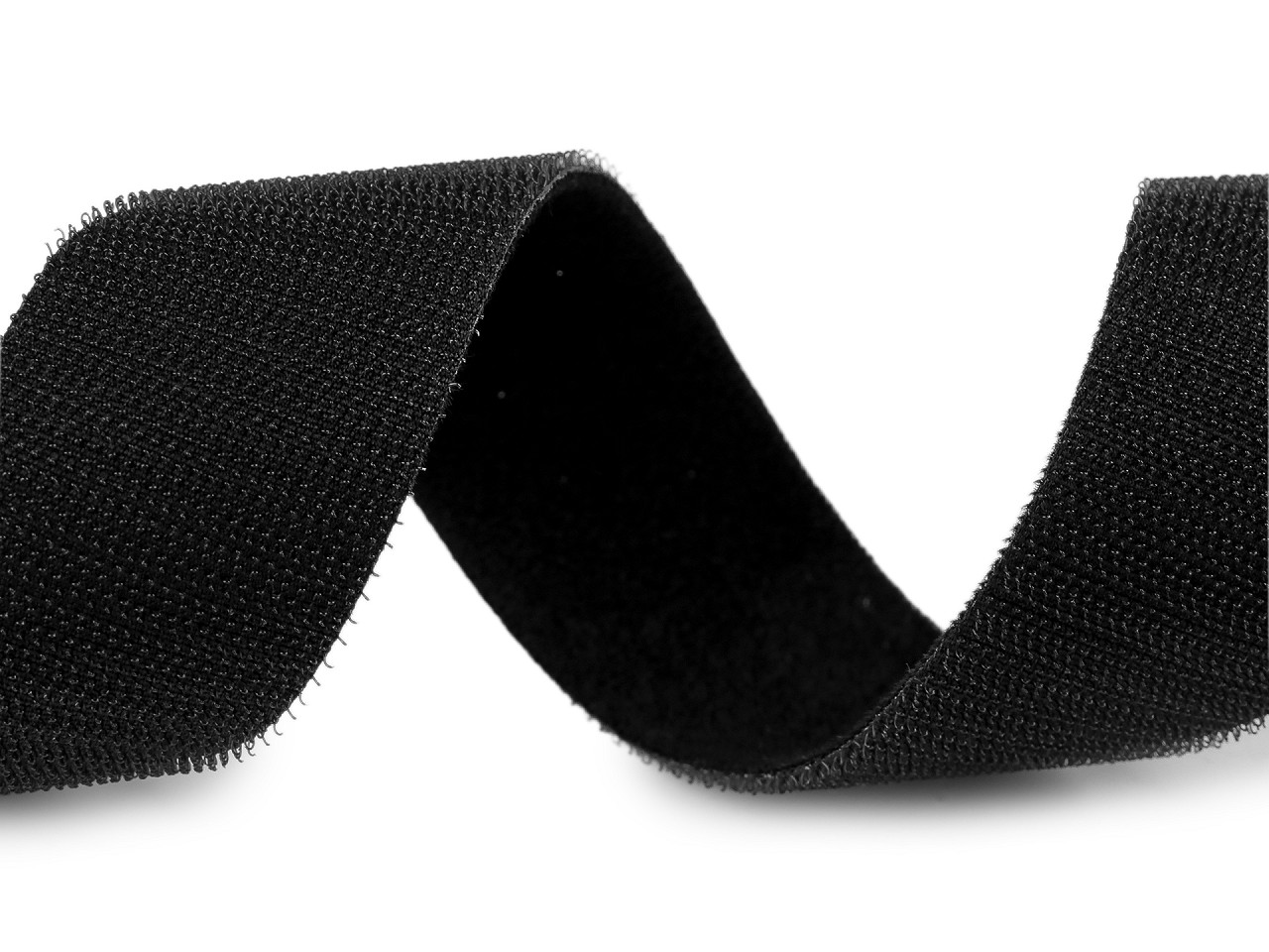 Suchý zip šíře 40 mm oboustranný, střední, černá