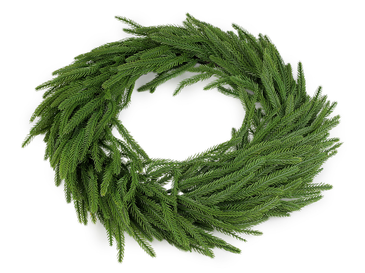 Umělý vánoční věněc Ø45 cm, střední, zelená