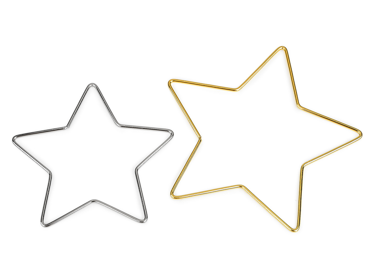 Kovová hvězda Ø12; 15 cm, velké, 2 (12 cm) zlatá
