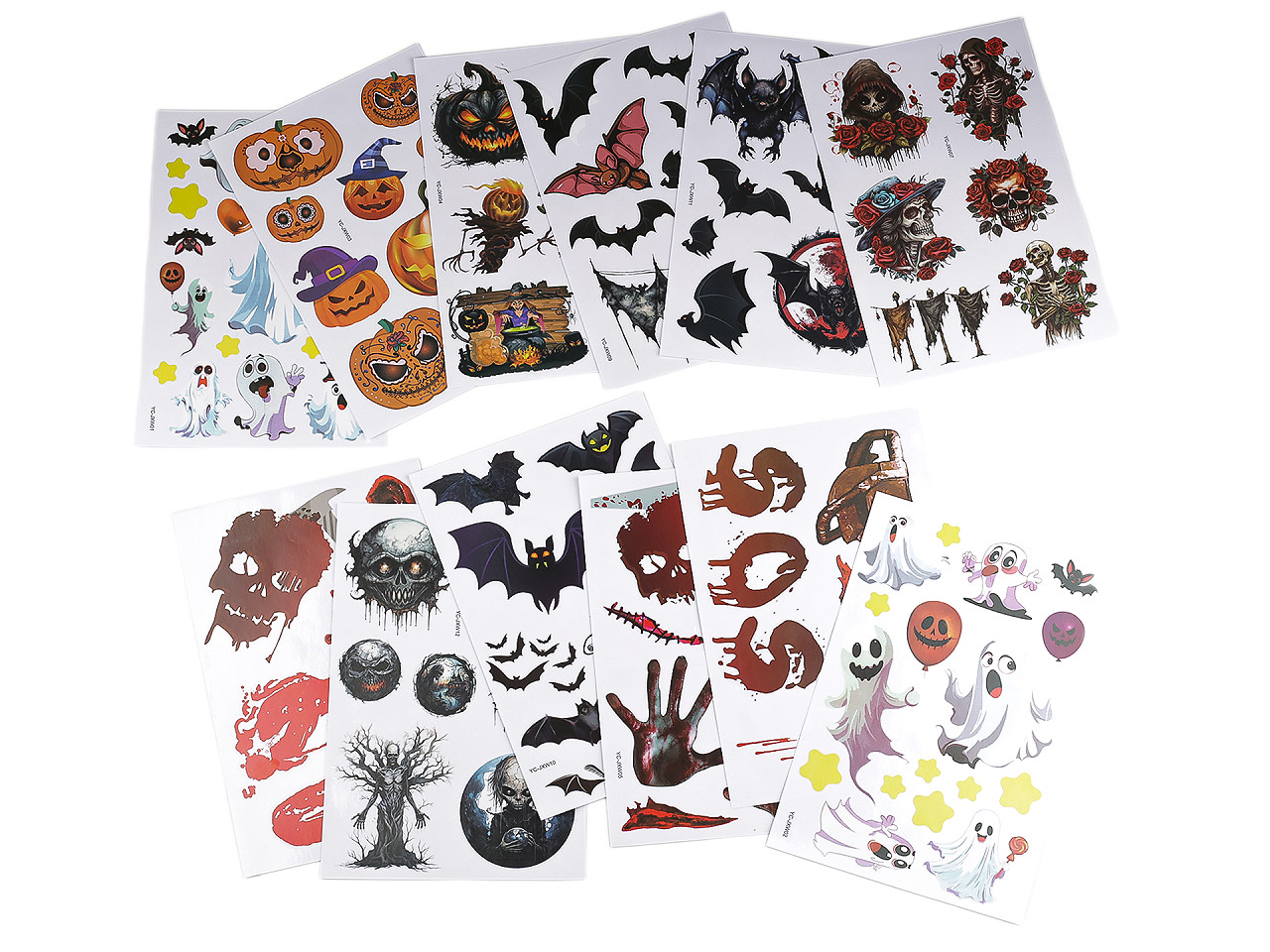 Samolepicí fólie Halloween, střední, 1 multikolor duch