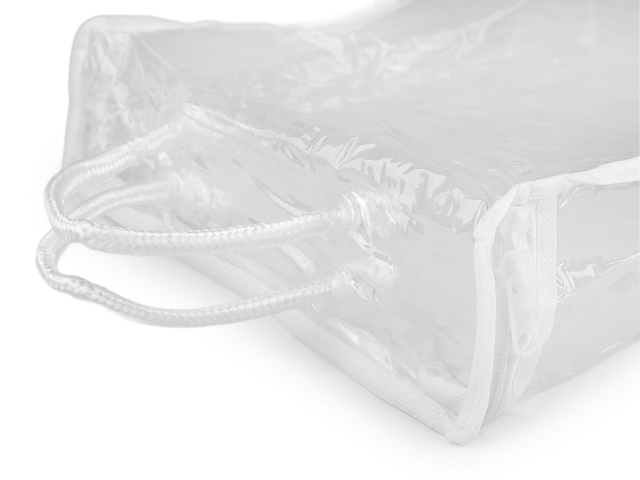 Úložný box / obal PVC se zipem, střední, transparent