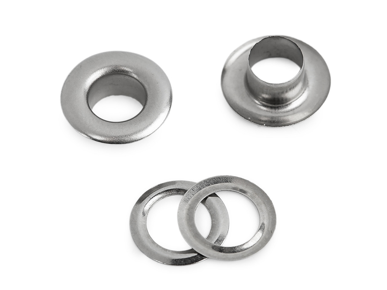 Průchodky s podložkou vnitřní Ø6 mm / vnější Ø12 mm, střední, 3 nikl černý