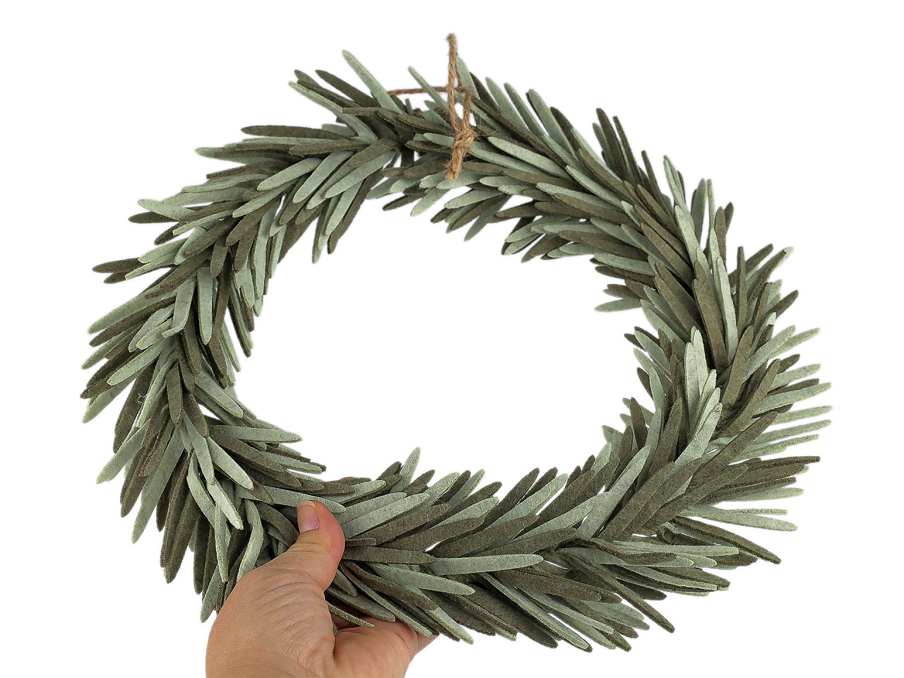 Věnec filcový Ø30 cm, střední, zelená