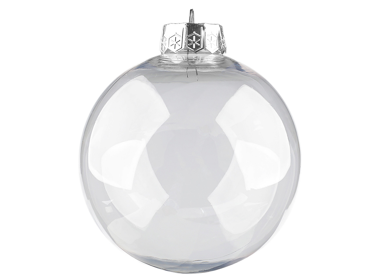 Baňka k dozdobení XXL Ø15 cm, malé, 1 transparent stříbrná