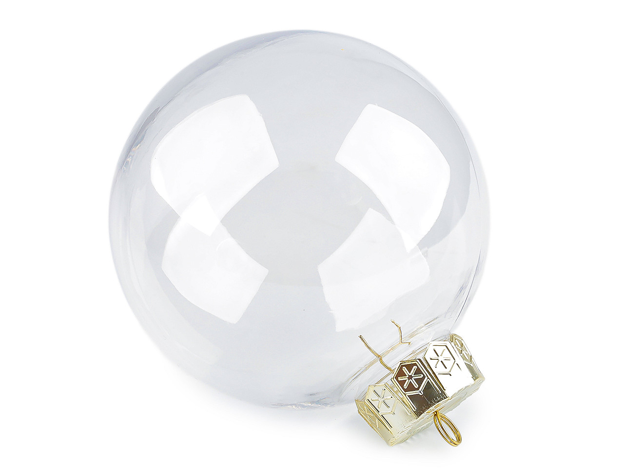 Baňka k dozdobení XXL Ø15 cm, malé, 1 transparent stříbrná