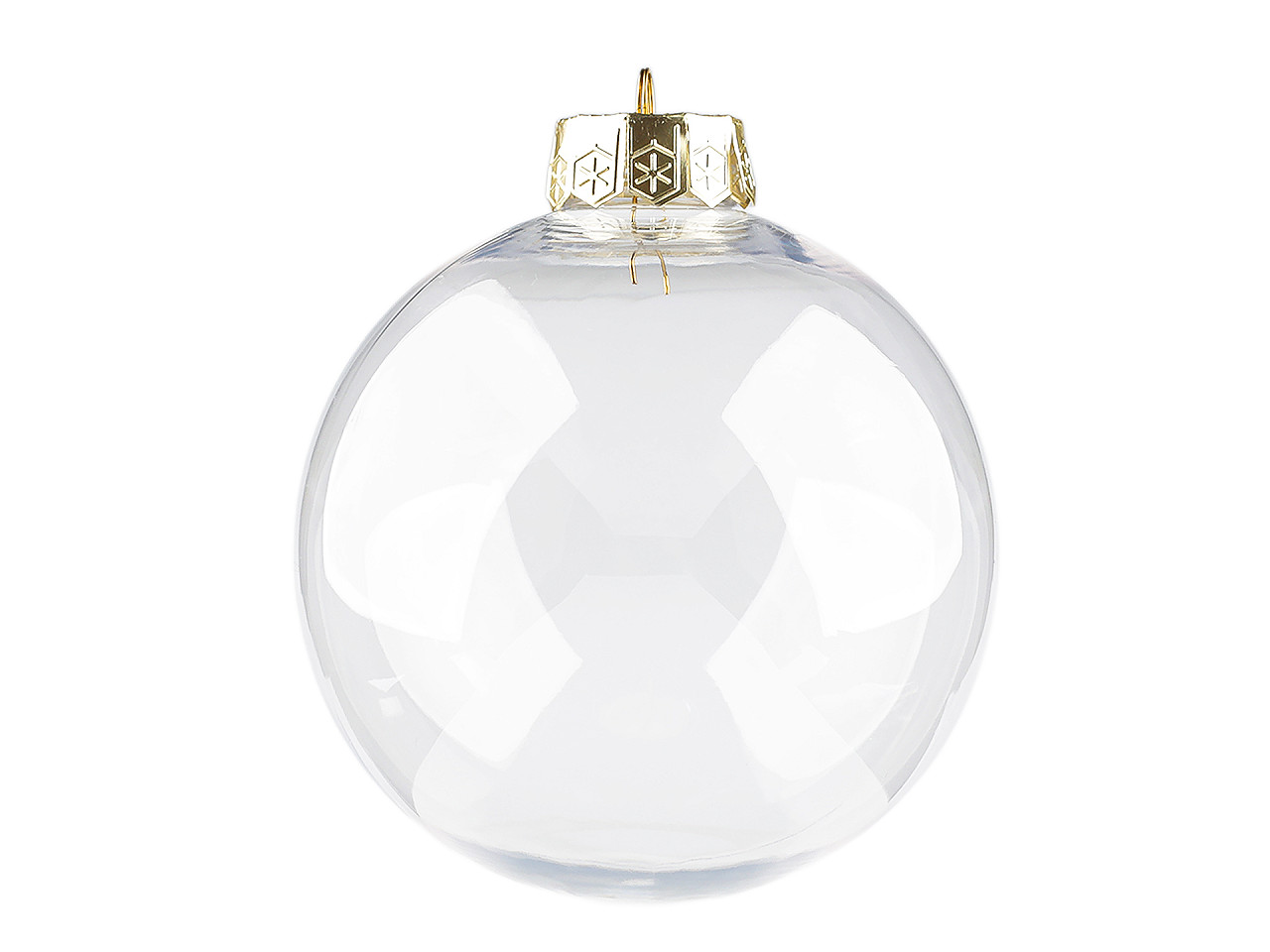 Baňka k dozdobení XL Ø13 cm, střední, 2 transparent zlatá