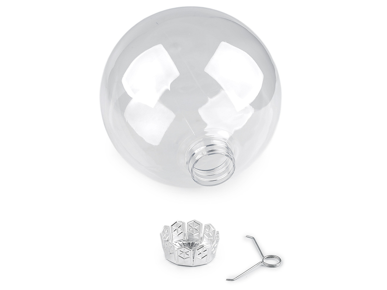 Baňka k dozdobení XL Ø13 cm, střední, 2 transparent zlatá