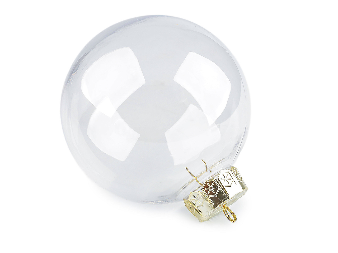 Baňka k dozdobení XL Ø13 cm, střední, 2 transparent zlatá