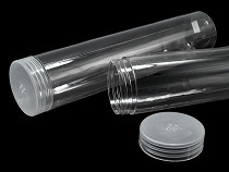 Tube conteneur en plastique - couvercle à vis; Ø 40 mm