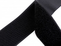 Bandă arici, complet (puf + scai), negru, 50 mm