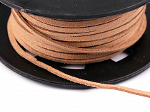 Flat Imitation Leather Cord width 3 mm