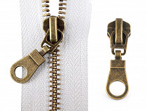 Slider for Metal Antique Brass Zippers No 5