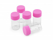 Flacons/Mini bocaux en verre avec couvercle en plastique, 20 x 40 mm