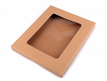 Boîte en carton avec couvercle transparent