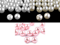 Sew-on Faux Pearl Bead / Button Ø8 mm 