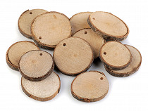 Rondelle circulaire en bois naturel