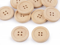 Wooden button 4-holes 40