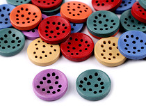 Decorative Wooden Button for Embroidery
