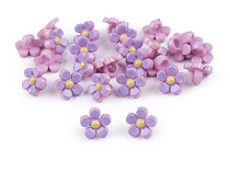 Plastové knoflíky / korálky květ Ø11 mm