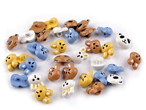Kids button -  hare, bear, panda 
