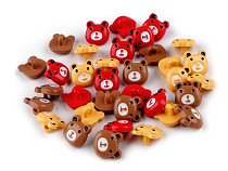Kids button, bear size 28