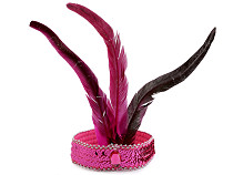 Sequin Headband with Feather
