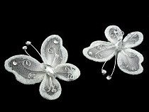 Fluture decorativ cu strasuri, 5x5,5 cm