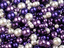 Cuentas redondas imitación perla de vidrio, varios tamaños y colores, Ø4-12 mm