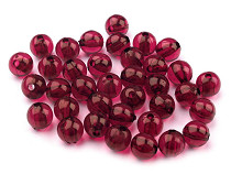 Perles rondes en plastique transparent, Ø 8 mm 