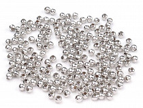 Perline in metallo tonde, Ø 3 mm