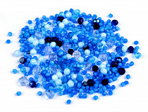 Perles de verre mixtes polies, 2e qualité