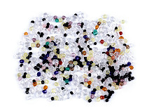 Perles de verre mixtes polies, 2e qualité