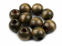Perles en bois, Ø 22-25 mm