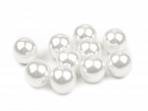 Plastic Imitation Pearl Beads Glance Ø12 mm