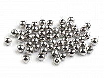 Perline imitazione plastica, Glance, Ø 6 mm, colore: metallizzato