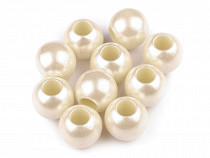 Perles en plastique à large trou, 11 x 15 mm
