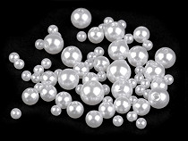 Plastic Imitation Pearl Beads Glance mix of sizes