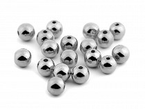 Perles en plastique scintillantes métallisées, Ø 8 mm