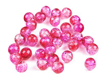 Perles craquelées, Ø 6 mm, deux tons 
