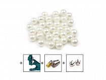 Perles rivets rondes en plastique, Ø 8 mm