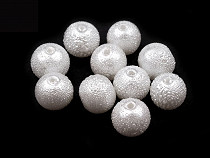 Imitations de perles rondes en verre, Ø 8 mm, Stardust
