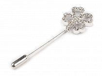 Decorative Rhinestone Pin 17x51 mm Cloverleaf