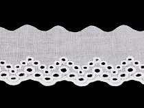 Broderie Anglaise Cotton Eyelet Lace Trim width 50 mm