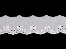 Bawełniana koronka - haft angielski szerokość 45 mm