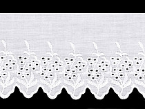 Broderie anglaise/Dentelle de Madère en polyester, largeur 10,5 cm