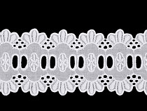Madère - Liseré broderie anglaise avec rebord en dentelle, largeur 65 cm