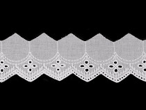 Cotton Madeira - Broderie Anglaise Edge Lace Trim width 45 mm