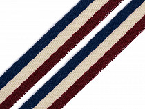 Bandă decorativă  / vipușcă tricoloră, lățime 10 mm